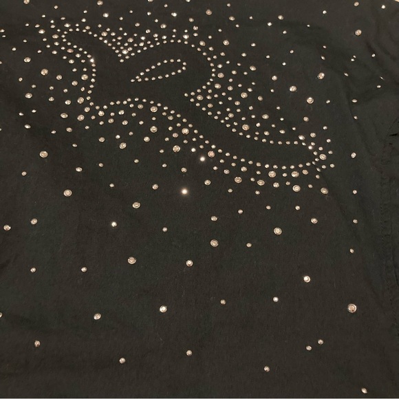 Vintage Rocawear Black Women’s Shirt with Side Ruching and Bedazzled Back - Picture 5 of 14